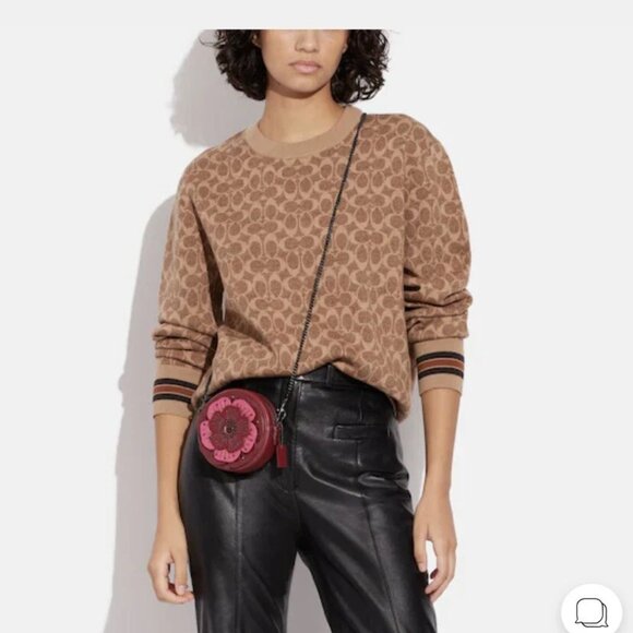 ⚜️ Coach Tea Rose Crossbody Mini Bag Purse NWT - Picture 15 of 15